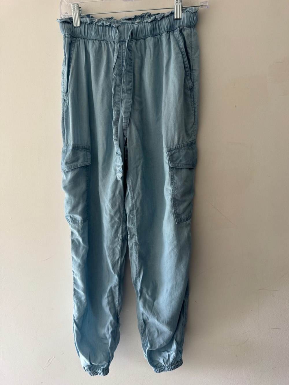 Aerie Light Blue Cargo Lightweight Baggy Joggers - Picture 2 of 6